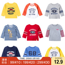 (Clearance) Beibei childrens long sleeve t-shirt pure cotton autumn baby boys tops western style autumn bottoming shirt