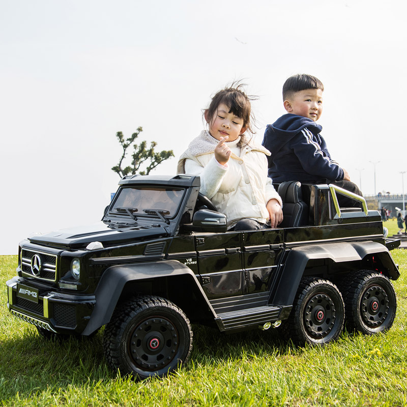 Benz big g children's electric car four-wheel remote control off-road baby toy car can sit adult double child car