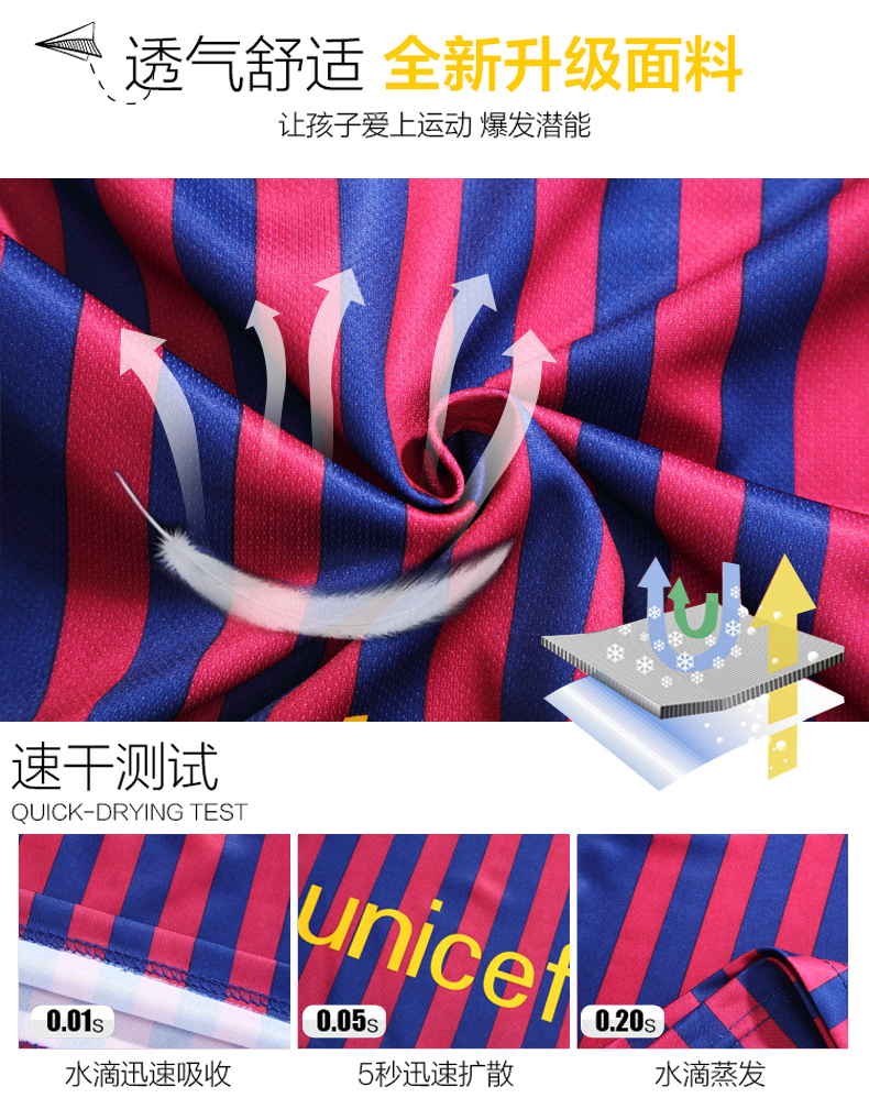 透气舒适全新升级面料让孩子爱上运动爆发潜能速干测试QUICK-DRYING TESTnice0.010.05s020s水滴迅速吸收5秒迅速扩散水滴蒸发-推好价 | 品质生活 精选好价
