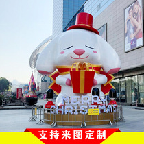 Guangzhou Kaihan FRP sculpture custom factory outdoor large twelve zodiac cartoon animal dog beauty ornaments