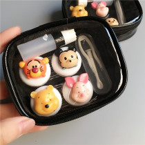 Contact lens box multiple pairs of portable ins tide personality multiple packs cartoon partner box beauty pupil box cute retro