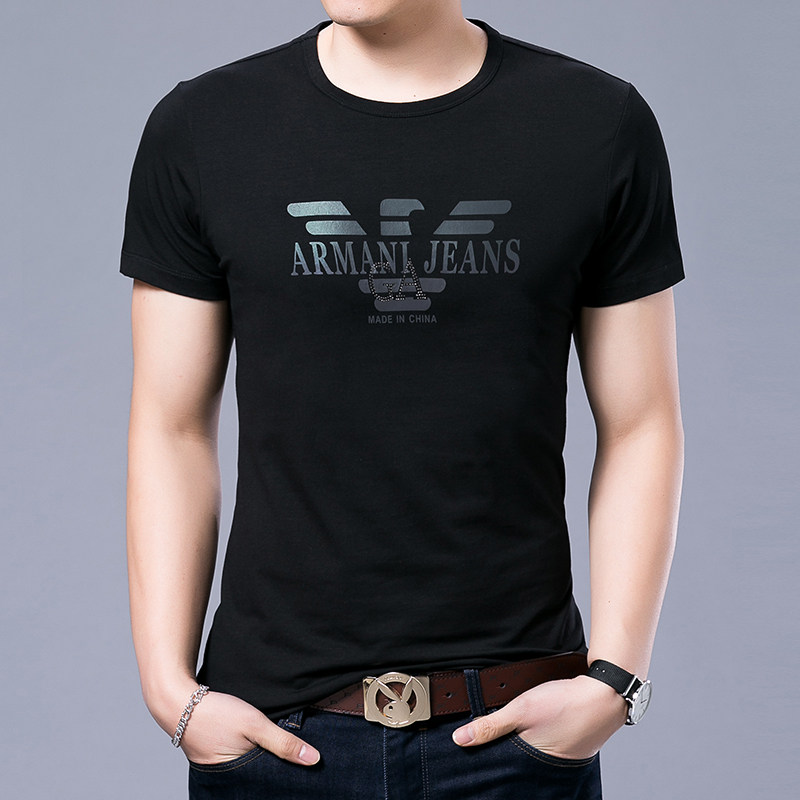 英讯夏t恤男短袖纳米黑科技防水防污速干透气