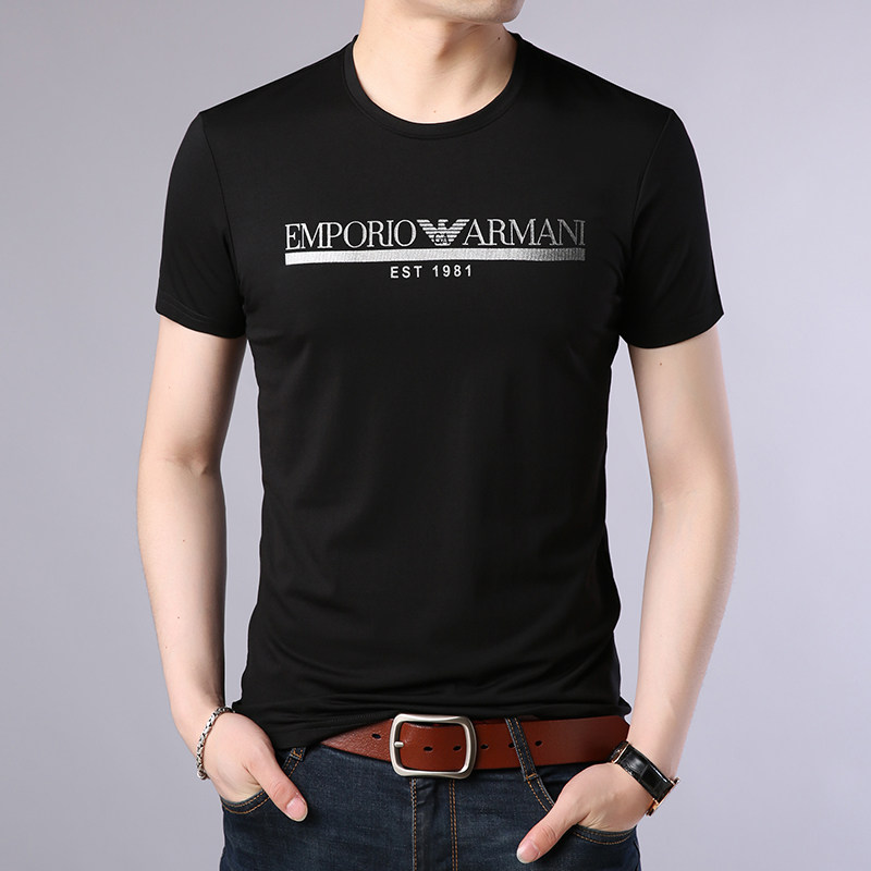 英讯夏t恤男短袖纳米黑科技防水防污速干透气