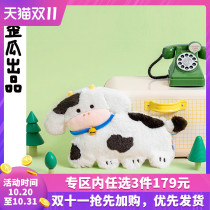 Crooked melon tomato cow New Small Satchel hipster shoulder bag cute girl niche design bag