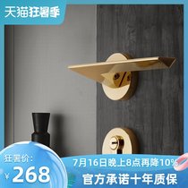 Mosica Nordic modern door lock Solid wood split door Light luxury simple Gold mute door lock Indoor bedroom door