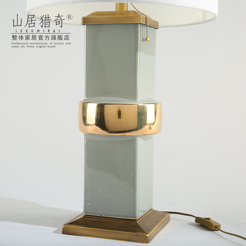 I and contracted Nordic household act the role ofing is tasted, the new Chinese style living room decoration lamp is placed between example ceramic lamp