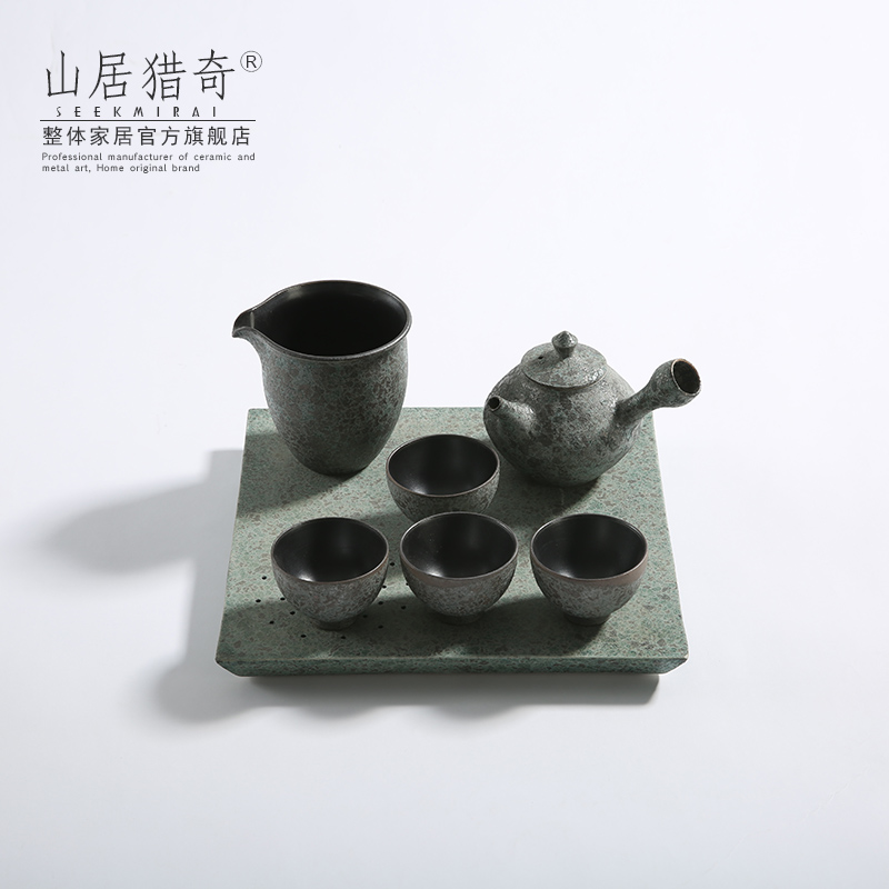 New Chinese style creative ceramic kung fu tea set gift home sitting room office to place the study field of a complete set of decorative furnishing articles