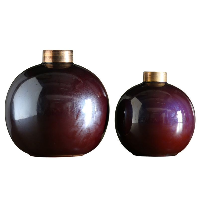 Variable red porcelain vase furnishing articles I and contracted home sitting room art flower arranging flowers, small ball bottle expressions using