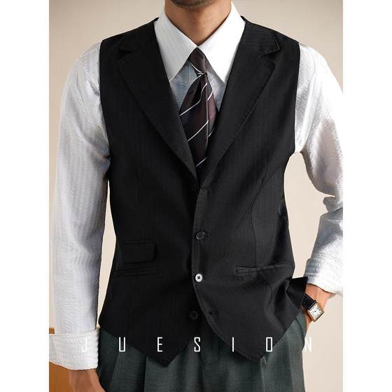 JUESION fine imitation 10% wool flat collar suit vest men's slim single-breasted no-iron gentleman suit horse clip
JUESION fine imitation 10% wool flat collar suit vest men's slim single-breasted no-iron gentleman suit horse clip