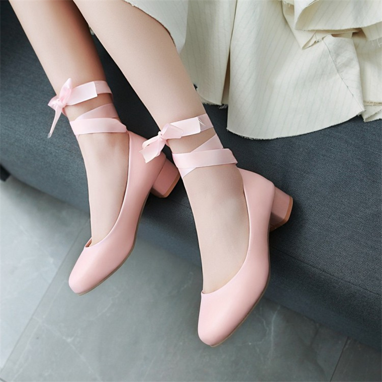 韩版脚环绑带单鞋2018新款女童皮鞋白色舞蹈表演跳舞鞋儿童高跟鞋