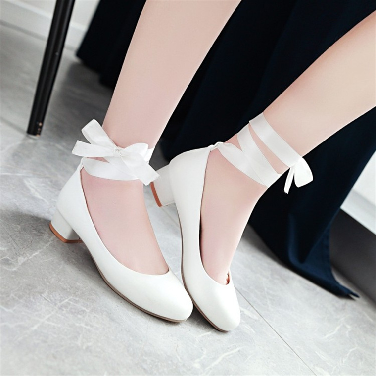 韩版脚环绑带单鞋2018新款女童皮鞋白色舞蹈表演跳舞鞋儿童高跟鞋