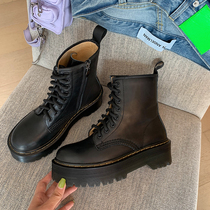 Thick-soled height-increasing British style eight holes genuine leather Martin boots womens tide ins cool 2020 new autumn and winter thin boots