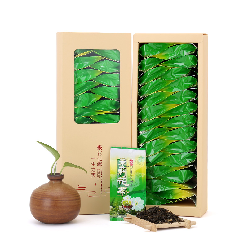 梦龙韵 茉莉花茶 150g*2 礼盒装 袋泡茶 新茶 花茶茶叶 金翼系列产品展示图5