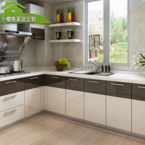 Nordic simple modern whole paint kitchen cabinet car paint door panel cabinet quartz stone countertop custom