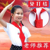 Primary school children All pure cotton cloth red scarves wholesale 1 2 m silk cloth without shrinking and fading universal 3-6 grade red scarves