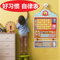 Childrens growth self-discipline watch home encourages tile progress form baby reward Wall good habit to develop kindergarten