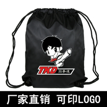 Custom Taekwondo bag shoulder bag Childrens dance bag Yoga bag Basketball bag Mens and womens shoe bag drawstring drawstring bag
