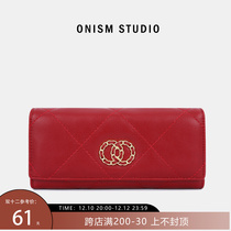 ONISM studio Wallet Women's Long 2022 New Multi Card Slot Embroidered Ringe Women's Clutch Coin Purse