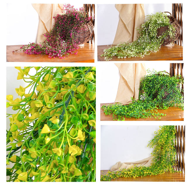 Simulated Admiralty Willow Vine ຫ້ອງຮັບແຂກ Furnishings Plastic Decoration Rose Silk Flower Vine Simulated Plant Rattan Wall Hanging