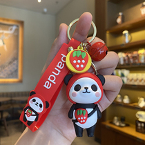 Cartoon Panda Hanging Keychain Couples Couple Cute Cute Creator Chain Chain Key Hanging Pouch Pouch Pouch