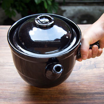 Old-fashioned boiling Chinese medicine pot boiling medicine casserole Household decocting medicine casserole medicine tank Ceramic soup filling stew pot gas open flame