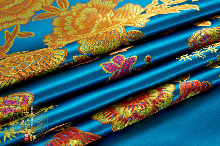 正品杭州丝绸褥面织锦缎褥子面婚庆床上用品被褥面床褥炕用褥子面