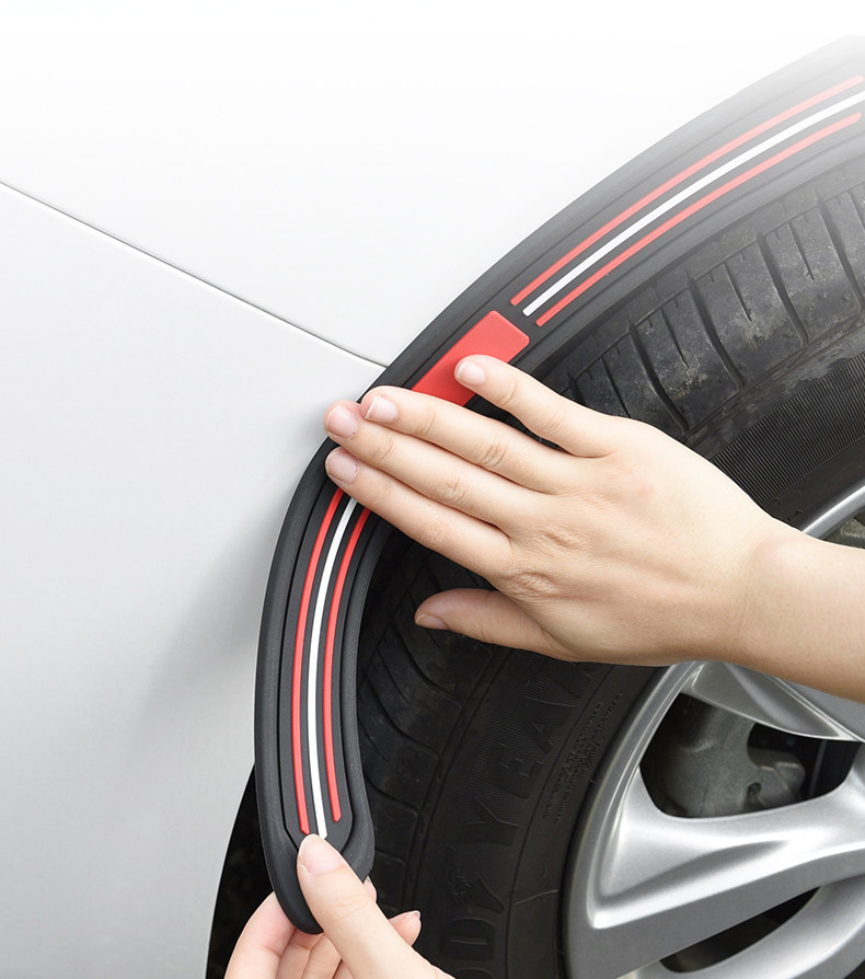 汽车轮眉防撞条 透明防撞贴防碰胶条 车身装饰通用车轮贴防刮车贴