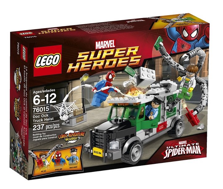 正品乐高积木玩具76015 lego 超级英雄系列之章鱼博士抢劫卡车_7折