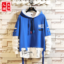 Spring and autumn season Hong Kong wind hooded sweater 2019 new mens Korean version of the trend loose brand hip hop pullover ins jacket