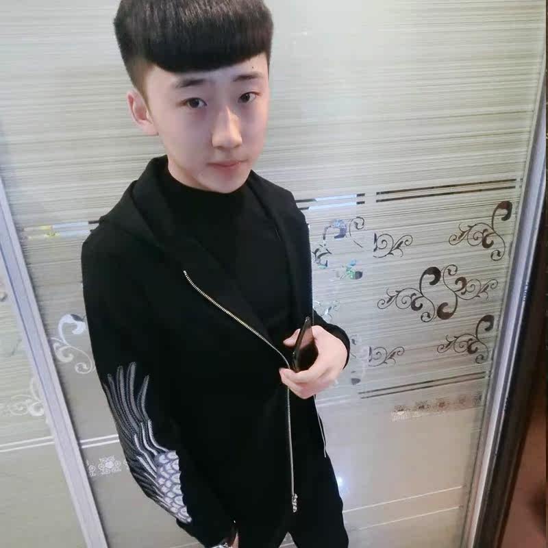 快手梁勇同款时尚休闲套装春季外套潮流百搭款社会精神小伙_5折现价