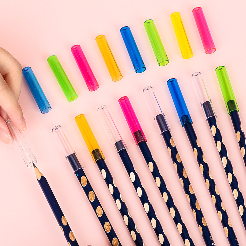 透明铅笔帽笔套儿童铅笔头铅笔盖6个装