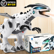 Large electric spray dinosaur will walk mechanical T. Rex machine 3-6 years old 4 boys simulation animal childrens toys