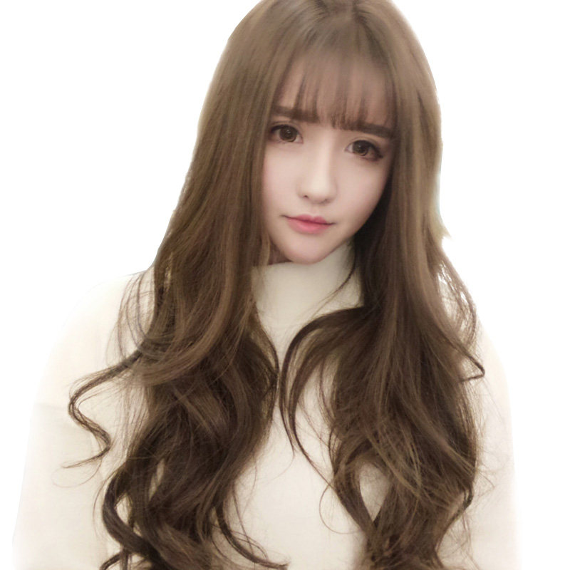 假发女长直发隐形无痕长发网红可爱u型半头套长卷发大波浪发套