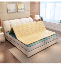 Solid wood hard bed board folding wood pine ribs frame Single 1 5 double 1 8 meters widened hard board mattress waist protection
