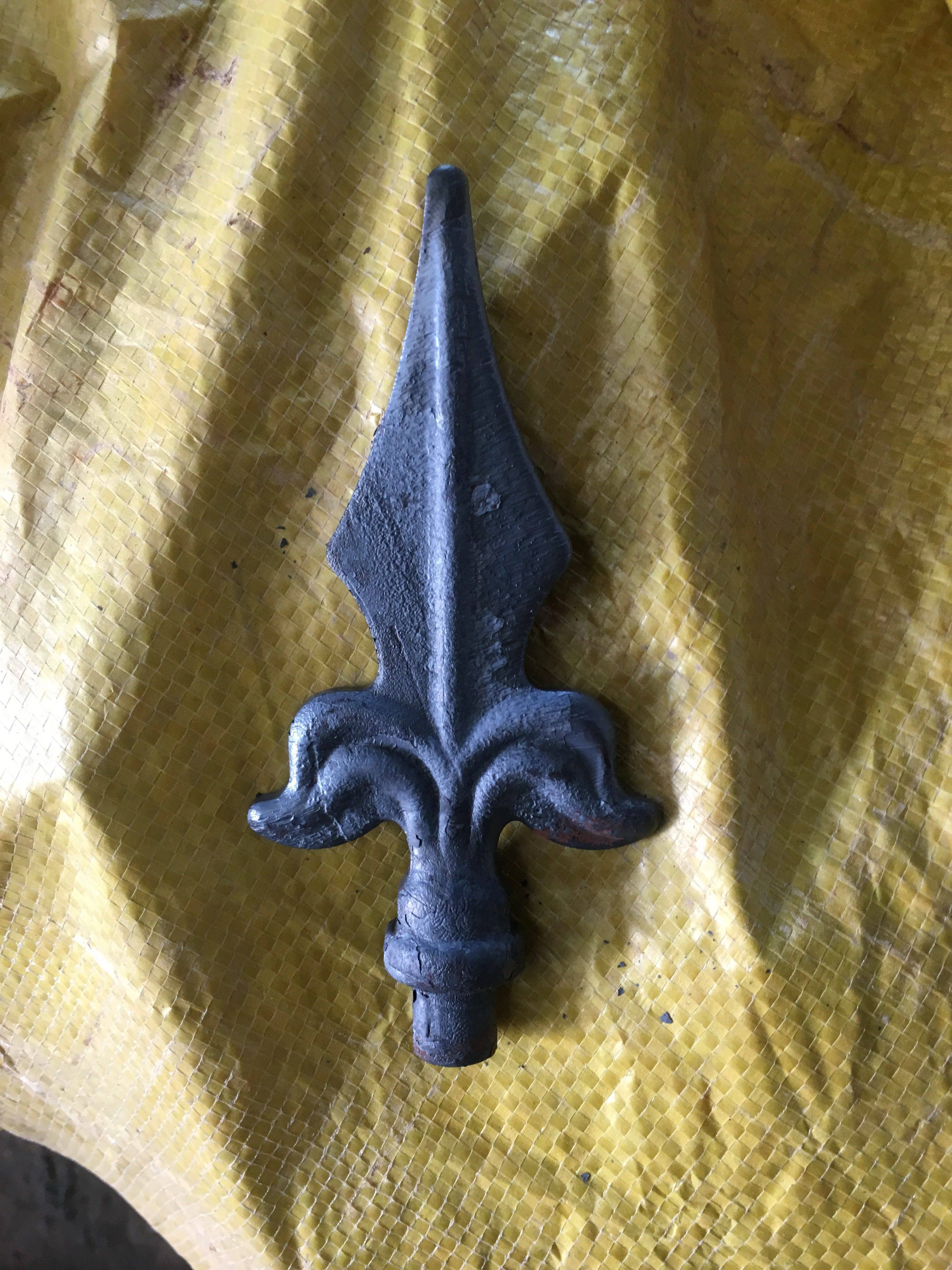 铁艺配件 锻打枪尖 熟铁铁艺枪尖 一字矛头 围栏枪尖 护栏枪尖