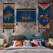 Yunnan Xishuangbanna homestay tapestry tapestry decorative painting living room background wall hanging cloth bedroom porch traditional hanging painting