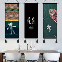 kaws hanging painting creative Tide brand fabric modern simple Tapestry bedroom living room childrens room decorative painting cartoon mural