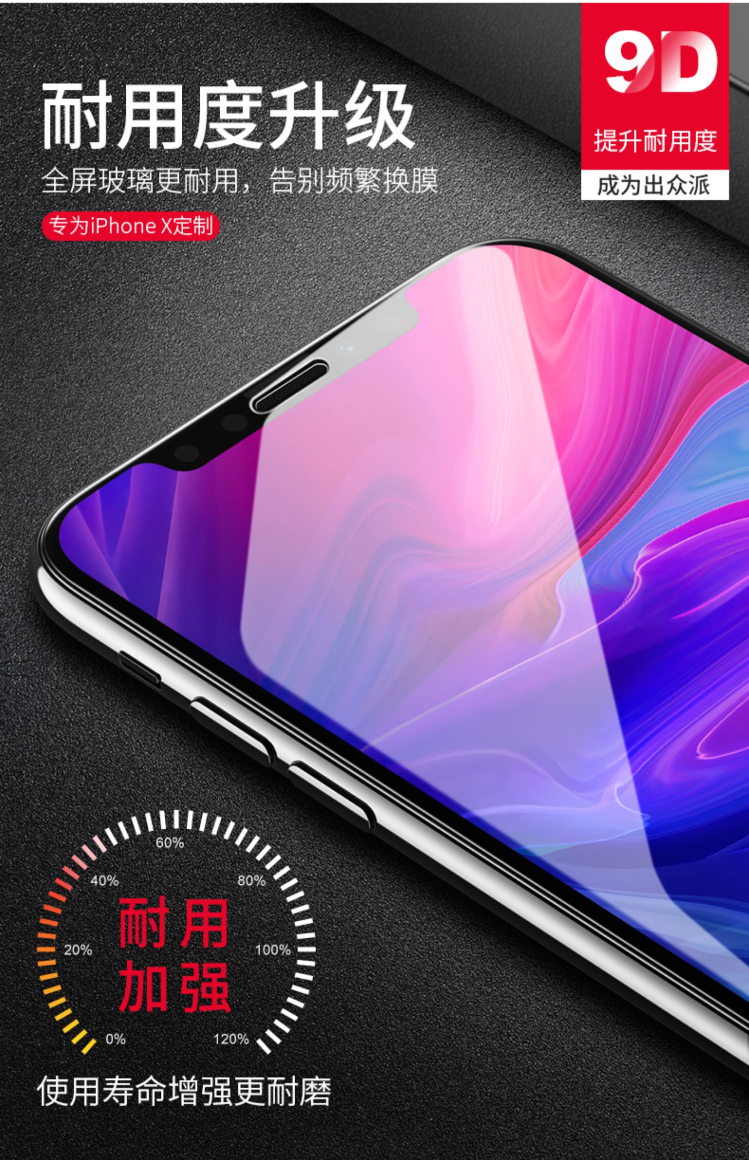 【古尚古】苹果钻石钢化膜2片