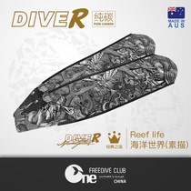 (Australia)DiveR Sea World sketch version free diving fins pure carbon fiber
