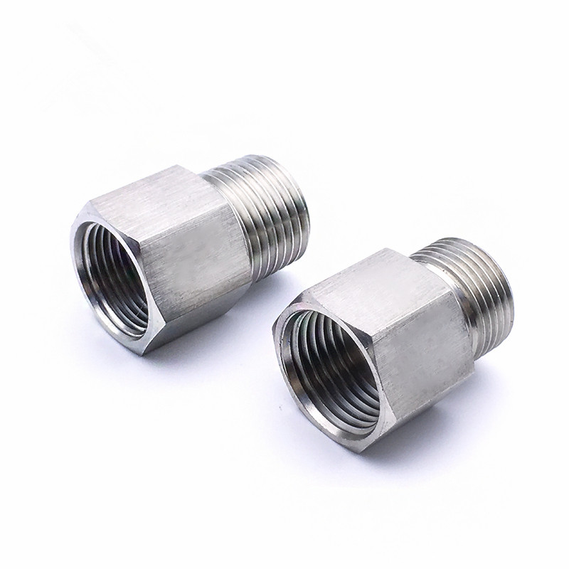 内外丝直通转接头304不锈钢加厚高压压力表内外丝转换头公英互换