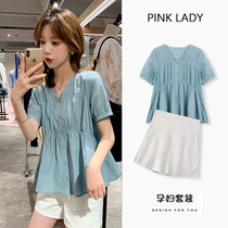 Pregnant women summer suit top thin T-shirt summer fashion short sleeve 2021 new summer wear pregnant women suit