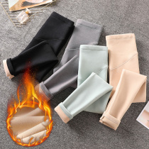 Pregnant women leggings spring and autumn pregnant women pants autumn and winter plus velvet wear trousers fashion cotton pants winter rabbit wool velvet pants