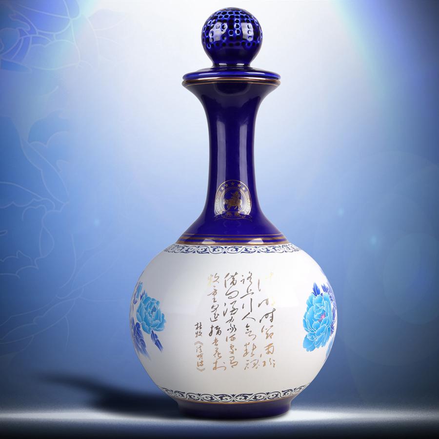 9,山西杏花村青花瓷纯粮白酒 去购买 优雅古朴的景泰蓝瓷