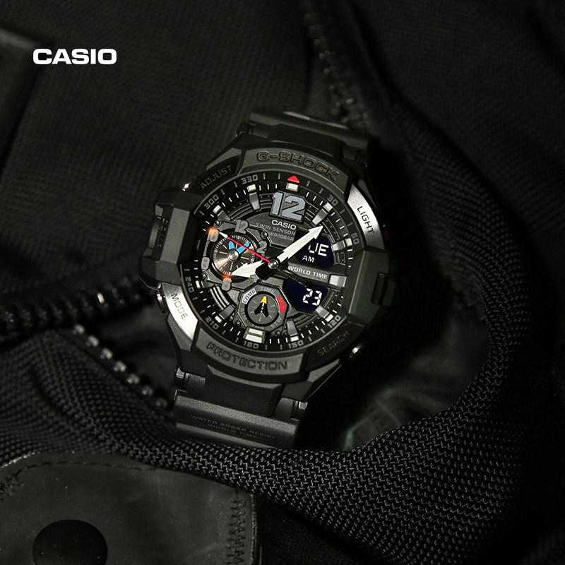 卡西欧官方官网海外店双显防水手表男ga-1100系列 卡西欧g-shock