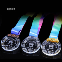 Yuxin crystal small listing Custom sports competition prize medal badge production School games competition