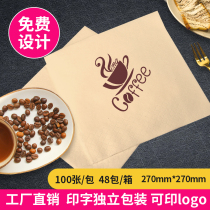 The love restaurant paper towel paper advertising paper custom color paper printing logo whole box