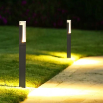 Solar outdoor garden light Waterproof lawn light Square modern villa light Garden light Landscape light Park light