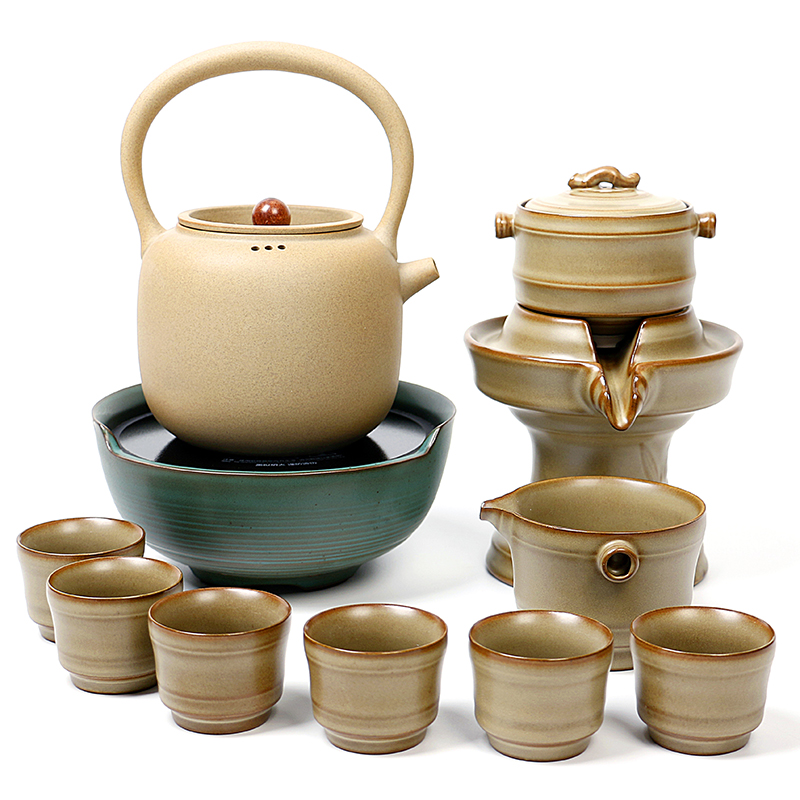 A good laugh, yellow some ceramic porcelain tea set home A whole set of kung fu tea tea teapot teacup gift boxes