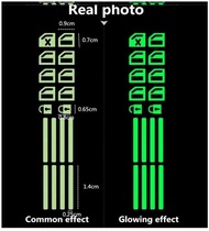 Button sticker prompt car decoration window interior armrest reflective self-luminous GM button luminous sticker glass sticker