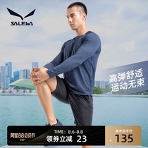 salewa quick drying T-shirt Long sleeve mens outdoor fitness running base shirt Hiking mountaineering sports T-shirt